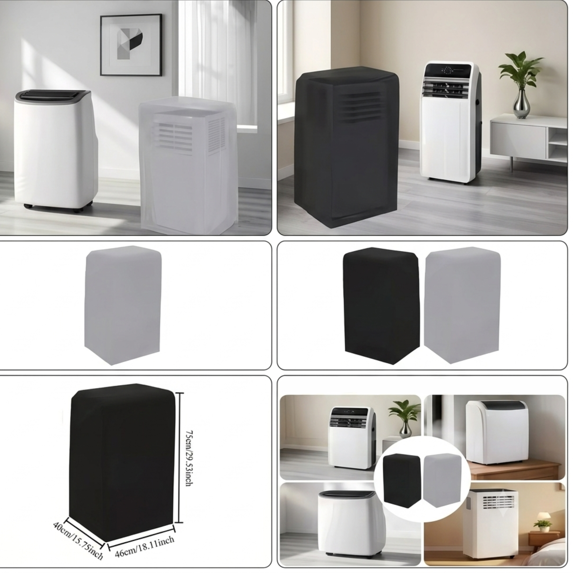 Housse de protection anti-poussière pour climatiseur portable