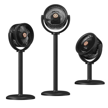 Ventilateur à circulation d'air, ventilateur d'extérieur, ventilateur de camping, ventilateur sur pied rechargeable, ventilateur de bureau à hauteur réglable, réglage à 5 vitesses